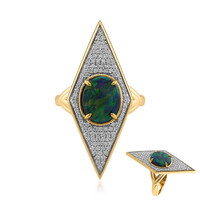 Lightning Ridge-Schwarzer Opal-Goldring (de Melo)