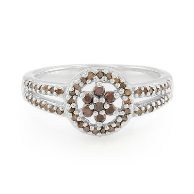 Fancy-Diamant-Silberring