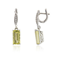 Ouro Verde-Quarz-Silberohrringe