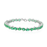 Sambia-Smaragd-Silberarmband