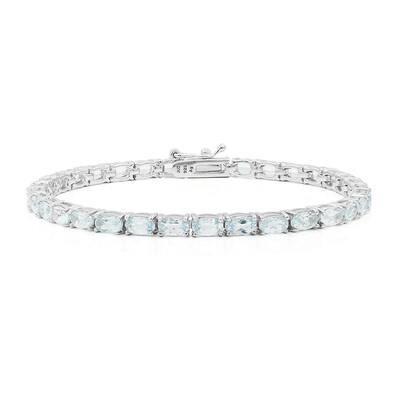 Himmelblauer Topas-Silberarmband