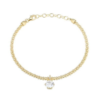 Weißer Topas-Silberarmband