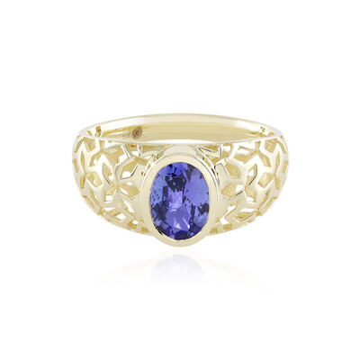 AAA-Tansanit-Goldring (Ornaments by de Melo)