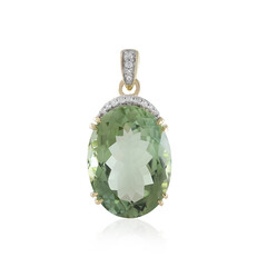 Rio Grande-Grüner Amethyst-Goldanhänger