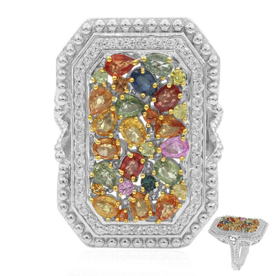 Saphir-Silberring (Dallas Prince Designs)