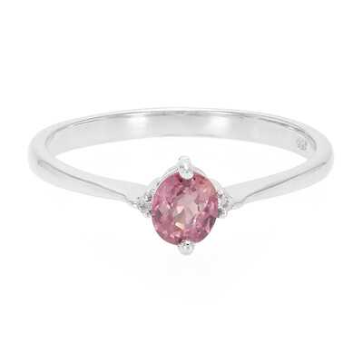 Padparadscha-Saphir-Silberring
