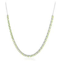 Burmesischer Peridot-Silbercollier