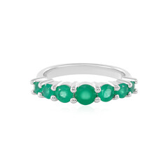 Grüner Onyx-Silberring
