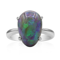 Lightning Ridge-Schwarzer Opal-Platinring (CIRARI)