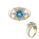 Schweizblauer Topas-Goldring (de Melo)
