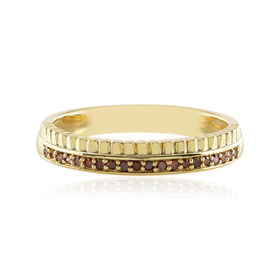Roter I3 Diamant-Silberring