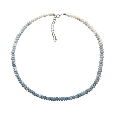 Blauer Opal-Silberhalskette