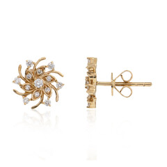 Lupenreiner (F) Brillant-Goldohrringe (LUCENT DIAMONDS)