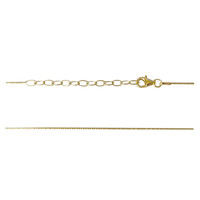 Silber-Schlangenkette - 43.5-48.5 cm - 3,05 g - vergoldet