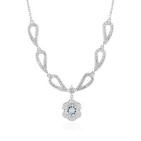 Brasilianischer Aquamarin-Silbercollier