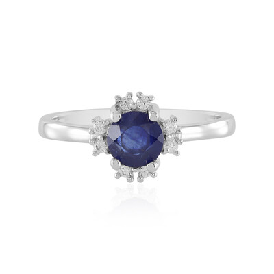 Blauer Madagaskar-Saphir-Silberring