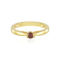 Roter I2 Brillant-Silberring