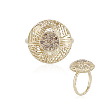 I1 Schokoladen-Diamant-Goldring (Ornaments by de Melo)