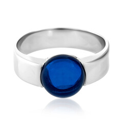 Blauer Kolumbianischer Bernstein-Silberring