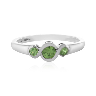 Russischer Demantoid-Silberring