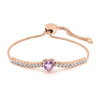 Bolivianischer Amethyst-Silberarmband