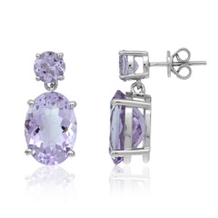 Lavendel-Amethyst-Silberohrringe