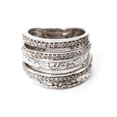 Diamant-Silberring