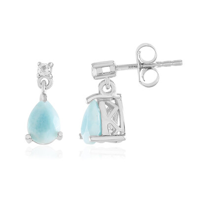 Larimar-Silberohrringe