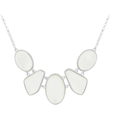 Perlmutt-Silbercollier