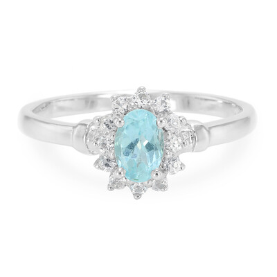 Blauer Apatit-Silberring