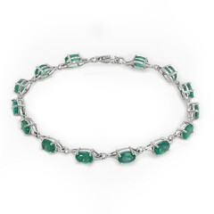 Sambia-Smaragd-Silberarmband