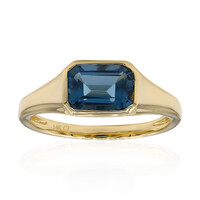 Londonblauer Topas-Goldring