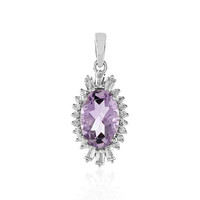 Lavendel-Amethyst-Silberanhänger