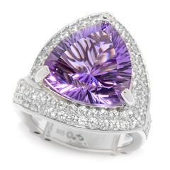 Sambia-Amethyst-Silberring (Dallas Prince Designs)