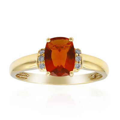 Mexikanischer Feueropal-Goldring (CIRARI)