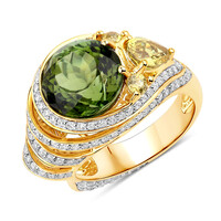 Grüner Turmalin-Goldring (SUHANA)