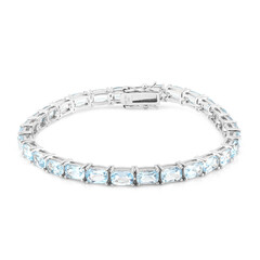 Himmelblauer Topas-Silberarmband