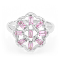 Pinkfarbener Ceylon-Saphir-Silberring