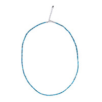 Neonblauer Apatit-Silberhalskette