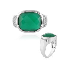 Grüner Onyx-Silberring