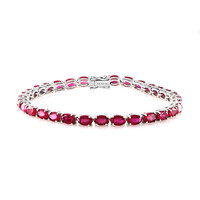 Madagaskar-Rubin-Silberarmband
