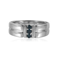 Himmelblauer I1 Diamant-Silberring