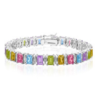 Edelstein-Silberarmband