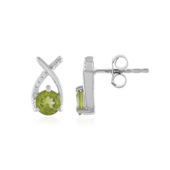 Peridot-Silberohrringe