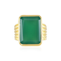 Grüner Onyx-Silberring