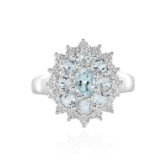Brasilianischer Aquamarin-Silberring