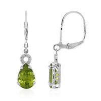 Burmesischer Peridot-Silberohrringe