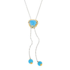 Blauer Chalzedon-Silbercollier (Gems en Vogue)