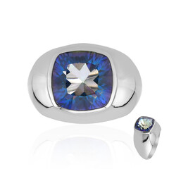 Blauer Mystik-Quarz-Silberring