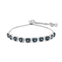 Londonblauer Topas-Silberarmband